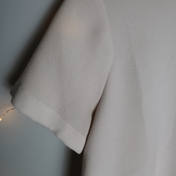 J. Crew Hi Lo Blush Pink Short Sleeve Blouse - Picture 4 of 8